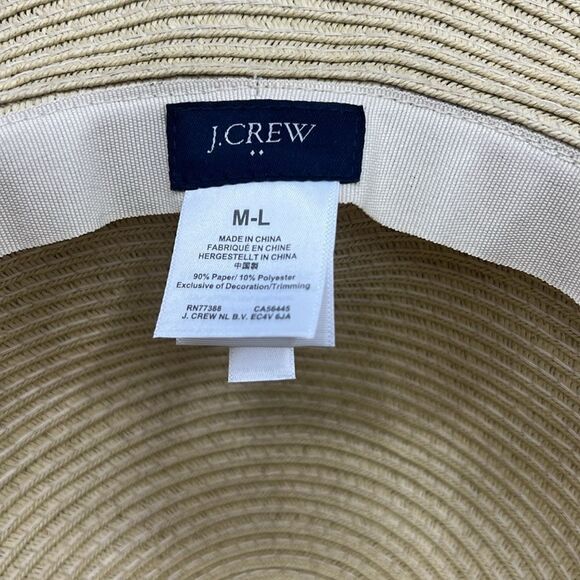 J Crew Paper Straw Hat M/L - Picture 4 of 6